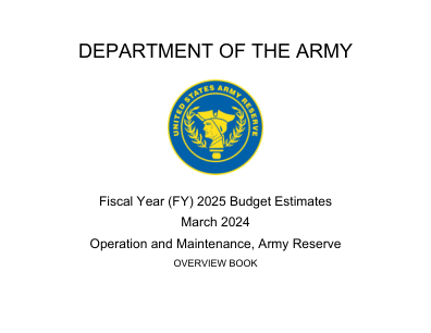 财政年度 (FY) 2025 预算估计 2024 年 3 月 ...